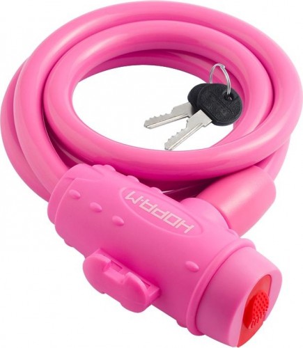 Замок-трос НОРА-М №33 велосипедный "Розовый" 10х1000 мм 18303