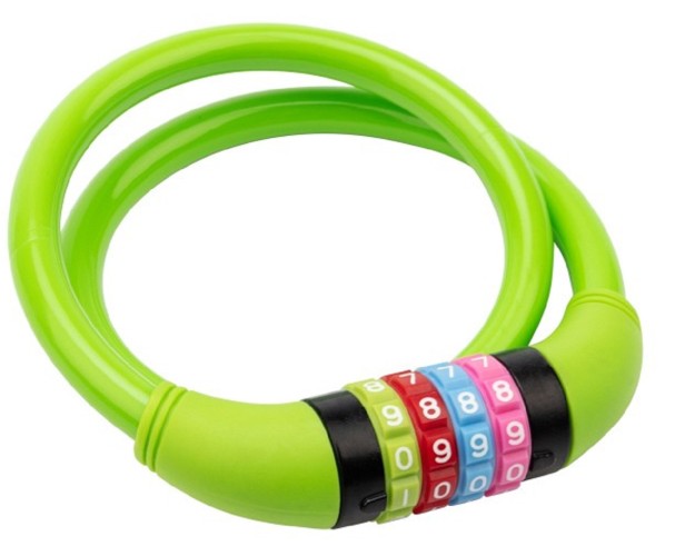 Замок тросовый ЧЕТЫРЕ СЕЗОНА 79-0263 кодовый для велосипедов и колясок 65 см з