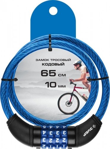Замок тросовый ЗУБР ПРОФЕССИОНАЛ кодовый, с изменяемым кодом, длина троса-650мм, d  37262-65_z01 - изображение 2