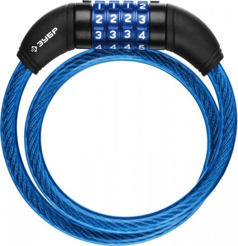 Замок тросовый ЗУБР ПРОФЕССИОНАЛ кодовый, с изменяемым кодом, длина троса-650мм, d  37262-65_z01