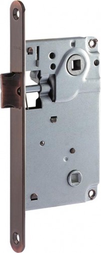 Замок врезной НОРА-М 13-90 под фиксатор "Старая медь" 8557