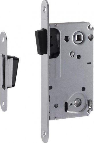 Замок врезной НОРА-М 13М-90 мм под фиксатор с магнитным ригелем "Хром" 14916