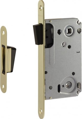 Замок врезной НОРА-М 13М-90 мм под фиксатор с магнитным ригелем "Золото" 14915