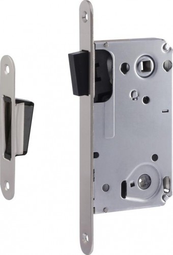 Замок врезной НОРА-М 13М-90 мм под фиксатор с магнитным ригелем "Матовый никель" 18345