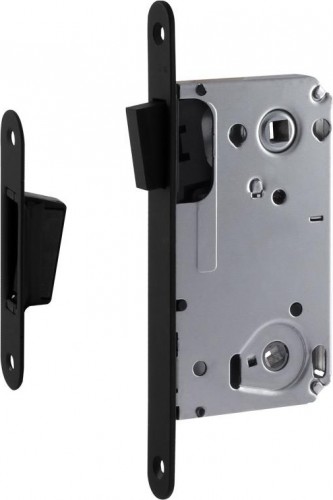 Замок врезной НОРА-М 13М-90 мм под фиксатор с магнитным ригелем "Черный" 18518