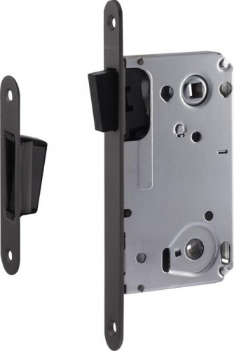 Замок врезной НОРА-М 13М-90 мм под фиксатор с магнитным ригелем "Графит" 18515