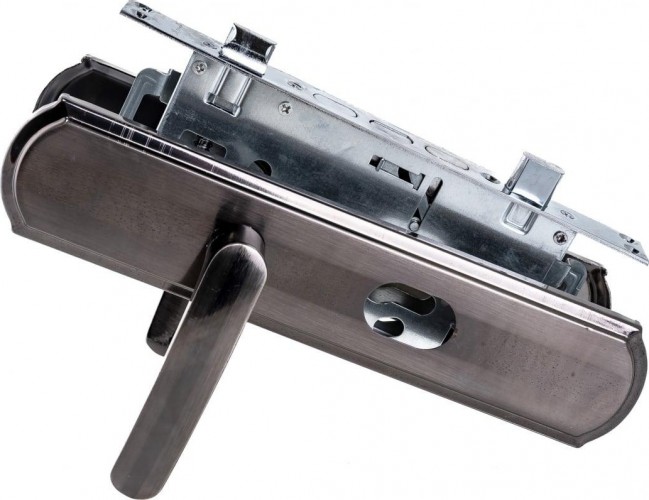 Замок врезной НОРА-М 200-68 STD левый для китайских дверей "Матовый хром/Черный никель" 16717 - изображение 4