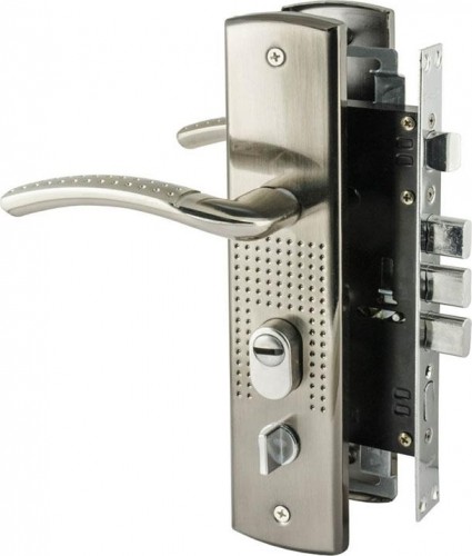 Замок врезной НОРА-М 200-96 правый для китайских дверей "Матовый никель" 15557