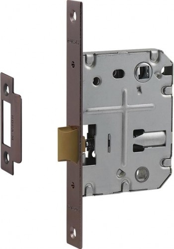 Замок врезной НОРА-М 2070-70 ППП с пластик. ригелем "Старая медь" 18894