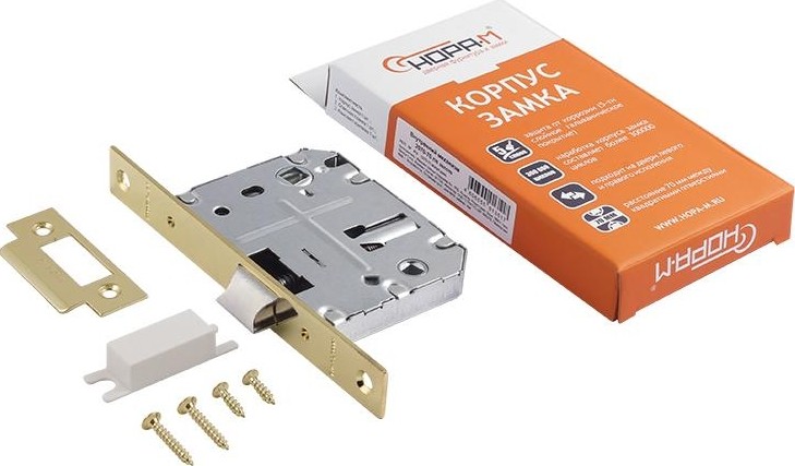 Замок врезной НОРА-М 2070-70 ПП "Золото" 4106 - изображение 3