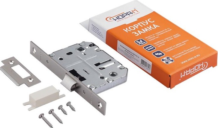 Замок врезной НОРА-М 2070-70 ПП "Матовый никель" 16059 - изображение 3