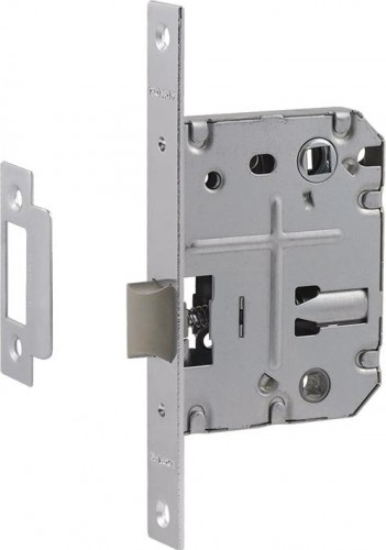 Замок врезной НОРА-М 2070-70 ППП с пластик. ригелем "Хром" 16106