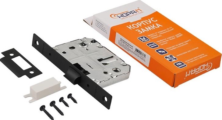 Замок врезной НОРА-М 2070-70 ППП с пластик. ригелем "Черная" 18898 - изображение 3