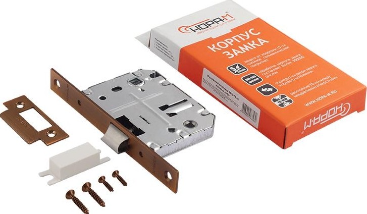 Замок врезной НОРА-М 2070-70 ПП "Матовый кофе" 17220 - изображение 3