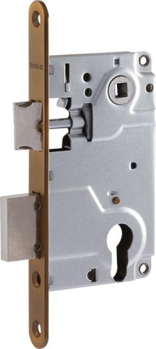 Замок врезной НОРА-М 25-85 цилиндровый "Матовый кофе" 18513