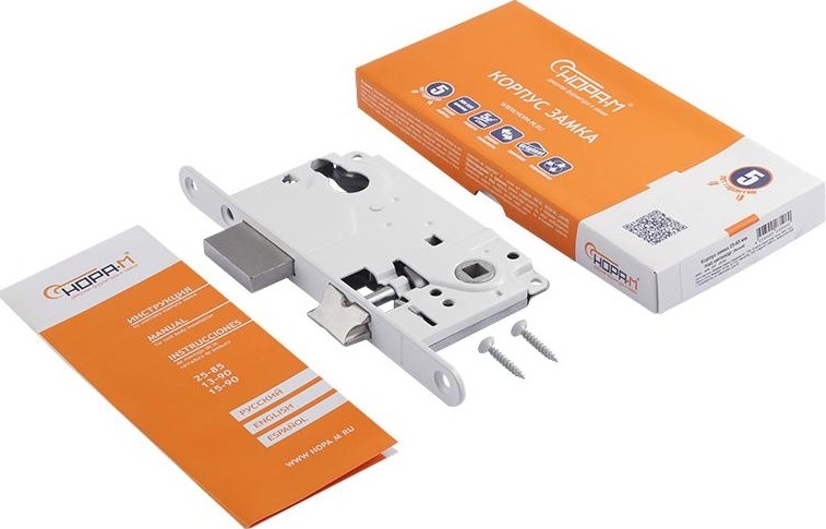 Замок врезной НОРА-М 25-85 цилиндровый "Белый" 8548 - изображение 2