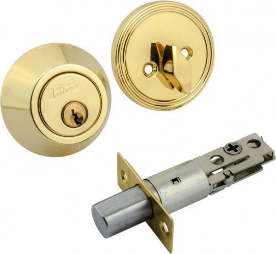 Замок врезной НОРА-М D1 цилиндровый "Золото" 8943