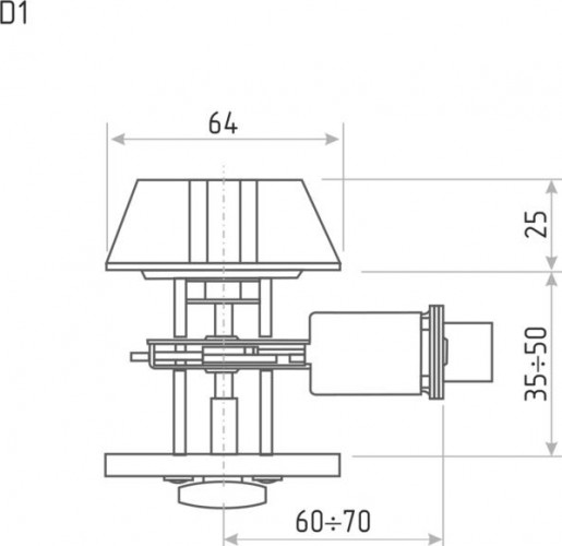 Замок врезной НОРА-М D1 цилиндровый "Черный" 19097 - изображение 2