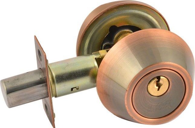 Замок врезной НОРА-М D2 цилиндровый "Старая медь" 8947