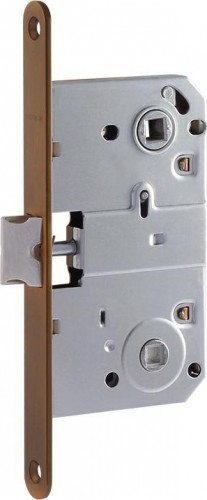 Замок врезной НОРА-М М13-90 под фиксатор "Матовый кофе" 18528