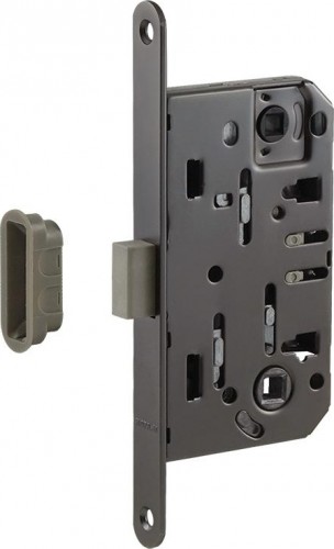 Замок врезной НОРА-М М13М-96 мм под фиксатор с магнитным ригелем "Графит" 18965