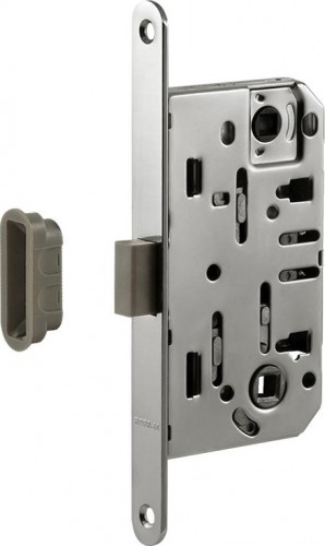 Замок врезной НОРА-М М13М-96 мм под фиксатор с магнитным ригелем "Хром" 18959