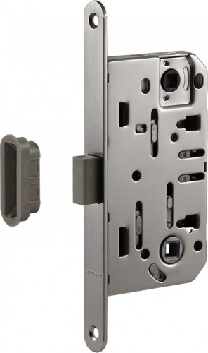 Замок врезной НОРА-М М13М-96 мм под фиксатор с магнитным ригелем "Матовый никель" 18960