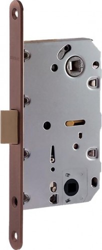 Замок врезной НОРА-М М13П-96 под фиксатор с пластик. ригелем "Старая медь" 15403