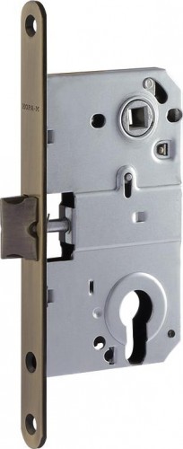 Замок врезной НОРА-М M25-85 цилиндровый "Старая бронза" 9626