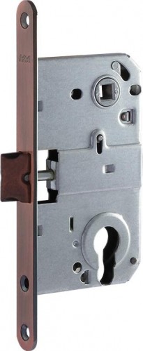 Замок врезной НОРА-М M25-85 цилиндровый "Старая медь" 9625