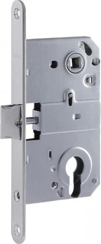 Замок врезной НОРА-М M25-85 цилиндровый "Хром" 9627