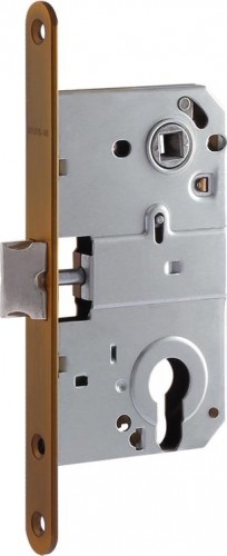 Замок врезной НОРА-М M25-85 цилиндровый "Матовый кофе" 18583