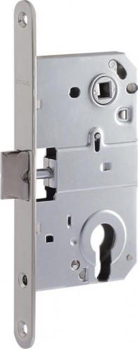 Замок врезной НОРА-М M25-85 цилиндровый "Матовый никель" 18347