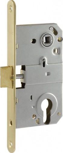 Замок врезной НОРА-М M25-85 цилиндровый "Золото" 9628