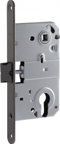 Замок врезной НОРА-М M25-85 цилиндровый "Графит" 18582