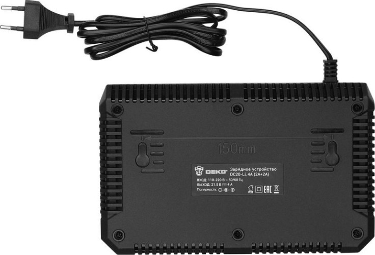 Зарядное устройство DEKO DC20-Li двойное 4А (2А+2А) 083-1051 - изображение 4