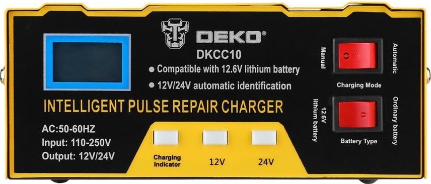 Зарядное устройство DEKO DKCC10 12/24в, 10а 051-8053 - изображение 3