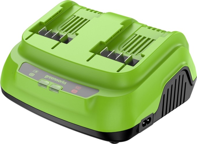Зарядное устройство для аккумуляторов GREENWORKS 2958807 ультрабыстрое двойное 24V, 8А