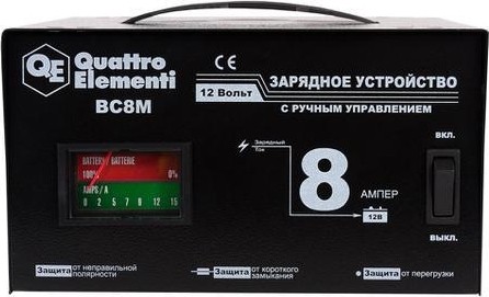 Зарядное устройство QUATTRO ELEMENTI BC 8M 770-087 - изображение 3