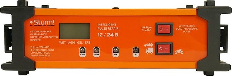 Зарядное устройство Sturm BC1210PR инверторное 10а, для акб 12/24в, 10-100ач - изображение 3
