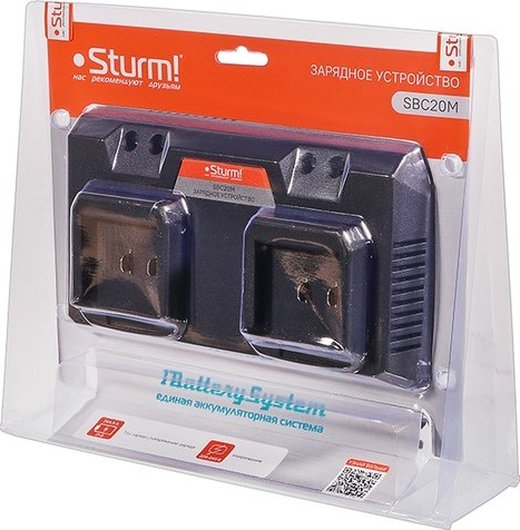Зарядное устройство Sturm SBC20M 18В, 1Batterysystem, 2x4,5А для двух батарей - изображение 2
