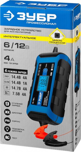 Зарядное устройство ЗУБР ЗУ-120 6/12 B, 4A 59300 - изображение 4