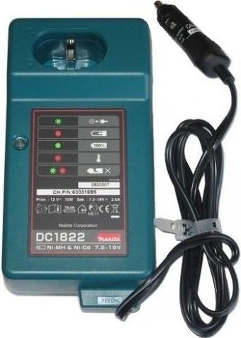 Зарядные устройства для аккумуляторов MAKITA 7,2-18.0В DC 1822 автомобильное  193439-5
