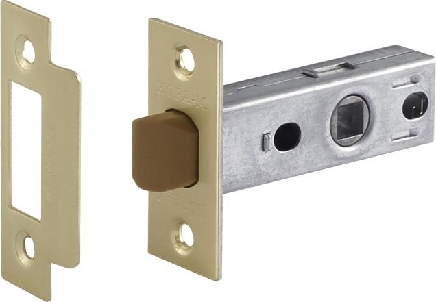 Защелка дверная НОРА-М С-45П с пластик. ригелем "Матовое золото" 15848