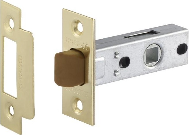 Защелка дверная НОРА-М С-45П с пластик. ригелем "Золото" 15466