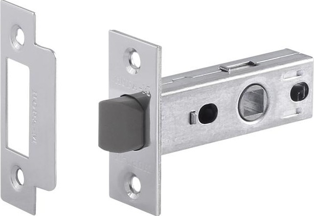 Защелка дверная НОРА-М С-45П с пластик. ригелем "Хром" 15467