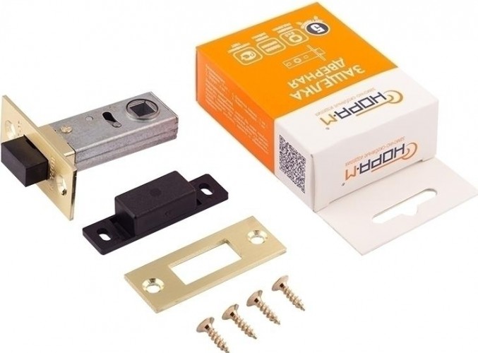 Защелка дверная НОРА-М С-50М магнитная "Матовое золото" 16575 - изображение 3