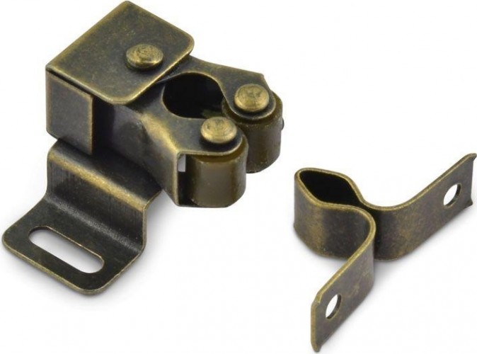 Защелка мебельная НОРА-М №1 роликовая "Старая бронза" 15513