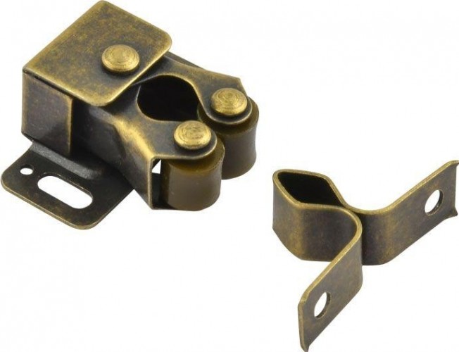 Защелка мебельная НОРА-М №2 роликовая "Старая бронза" 15514