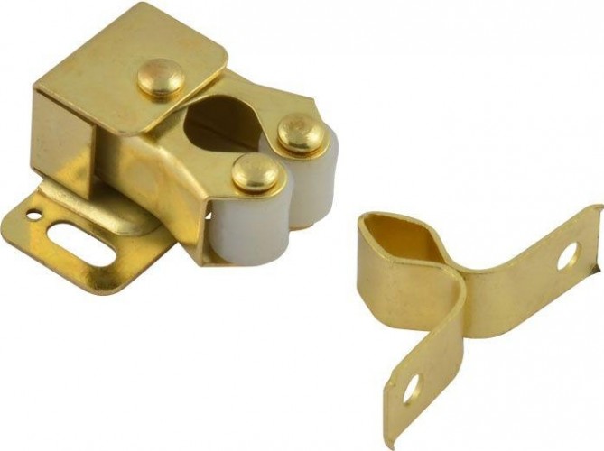 Защелка мебельная НОРА-М №2 роликовая "Золото" 9487